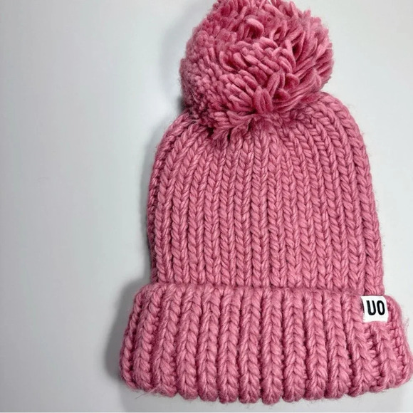 Urban Outfitters Pink Knit Pom-Pom Beanie - Picture 3 of 9